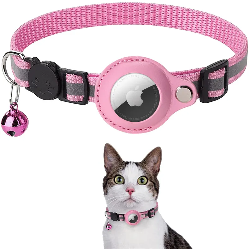 Coleiras de Almofada Básica com Suporte Airtag para Gatos